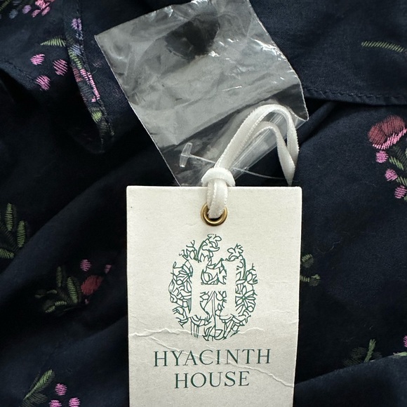 HYACINTH HOUSE Navy Floral Ruffle Neck Norah Mini Dress NWT - Picture 14 of 15